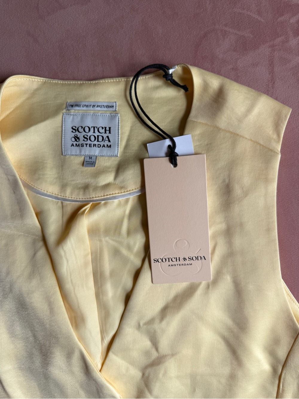 Scotch & Soda Soft Yellow Sleeveless Top